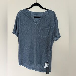 NWT John Varvatos Short Sleeve Pocket Tee Blue Men’s Size Large